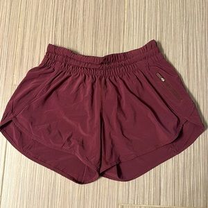Lululemon maroon athletic shorts